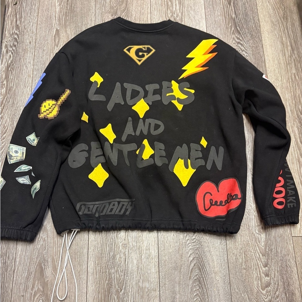 Good boy Black Graphic Sweatshirt with Colorful Prints - Picture 9 of 12